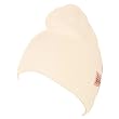 Cancer Ribbon Crystal Ribbed Beanie Ski Knit Hat White