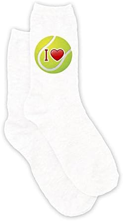 Royal Lion Women's Crew Socks I Love Tennis