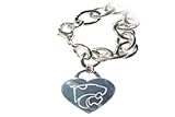 Kansas State University Wildcats Heart Tag Bracelet