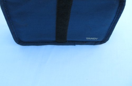 Tandy Blue Portable Electronic Device Carry Case - Dimensions 7L x 6W x 2H inches - Velcro strip on front - Great for storing graphic calculators, Nintendo DS, Gameboy, External Hard Drives