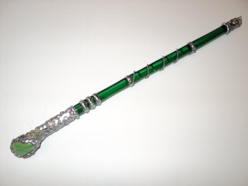 Green Glass Wand One of a Kind E