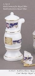 Reutter Porcelain Miniature Blue Royale Bathroom Stove
