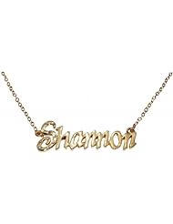 Name Necklaces Shannon - Personalized Necklace Gold Plated 18K, Belcher Chain, 2mm Thick