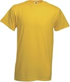 Fruit of the Loom plain t-shirt Yellow XL (44 - 46 inch chest)