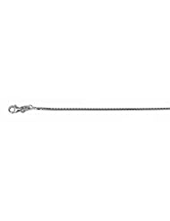 18K White Gold Box 0.9mm Necklace 30 Inch