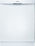 Bosch 24" 300 Series White Undercounter Dishwasher
