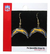 San Diego Chargers Earrings J Hook Lightning Bolts New