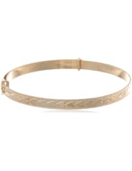 14k Yellow Gold Filled Childrens Heart Pattern Adjustable Bracelet