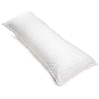 Charisma Bianca 12-Inch by 32-Inch Bolster Pillow, White