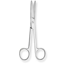 Stainless Steel Non Sterile Curved Mayo Scissor, 5-1/2" Length, for Single Use (Pack of 100)