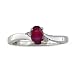 1/2ct Ruby and Dimond Ring in Sterling Silver