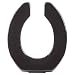 Bemis 955C047 Plastic Open Front Less Cover Round Toilet Seat, Black