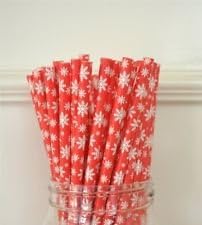 Disney Movie Frozen Snowflake Paper Drinking Straws 25 Count