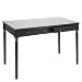 SEI Satin Black 2-Drawer Writing Desk.