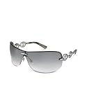 Gucci Marina Chain Temple Shield Sunglasses gunmetal shaded grey by Gucci