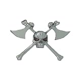3D Skull Head w  Crossed Double Hatchets and Mini Skulls Car Truck SUV Motorcycle... 