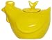 Stoneware Pottery Yellow Chicken Sugar Bowl 3.5"H, 8oz Set of 2