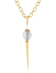 Azaara Baroque Pearl Dagger Pendant Necklace