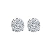 14k White Gold, Round, Diamond Stud Earrings (1/2 cttw, J-K Color, I2-I3 Clarity)