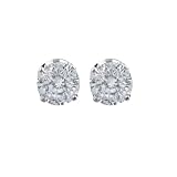 14k White Gold, Round, Diamond Stud Earrings (1/2 cttw, J-K Color, I2-I3 Clarity) (Jewelry)
