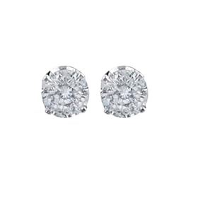 14k White Gold, Round, Diamond Stud Earrings (1 2 cttw, J-K Color, I2-I3... by