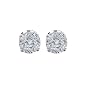 14k White Gold, Round, Diamond Stud Earrings (1/2 cttw, J-K Color, I2-I3 Clarity)