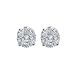 14k White Gold, Round, Diamond Stud Earrings (1/2 cttw, J-K Color, I2-I3 Clarity)