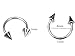 16pcs 18g Ball Spike Horseshoe Ring Lip Tragus Belly Nipple Eyebrow Ring Circular Barbell (16 Pieces 18 Gauge-5/16