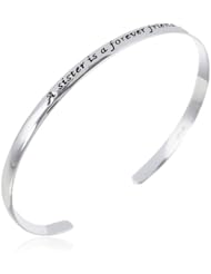 Sterling Silver "A Sister Is A Forever Friend" Cuff Bracelet