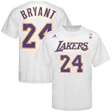 adidas Los Angeles Lakers #24 Kobe Bryant White Player T-shirt