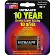 Ultralife Smoke Alarm Lithium Battery U9VL-X 9V Long Life, METAL JACKET 10 Year