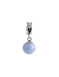 SilveRado (tm) MMD022 Murano Glass Dangle Ball Anastasia Pandora Compatible Bead / Charm