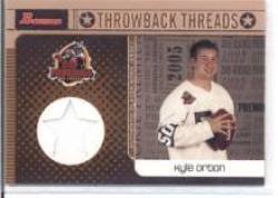 2005 Bowman Throwback Threads Jerseys #BRTKO Kyle Orton - Chicago Bears (Piece of Authentic Jersey ) (Football Cards)