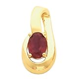 14K Yellow Gold Mozambique Garnet Pendant/Slide