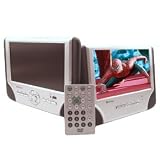 Tragbarer DVD Player mit 2. Monitor f�r KFZ PD77 DIVX MUSTEK - 