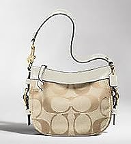 Coach Signature Zoe Top Handle Bag Purse 41856 Parchment