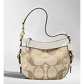Coach Signature Zoe Top Handle Bag Purse 41856 Parchment