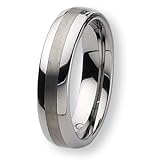 Brushed and Polished Tungsten Carbide Ring (6.0 mm) - Sizes 6-13