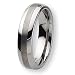 Jewelry : Brushed and Polished Tungsten Carbide Ring (6.0 mm) - Sizes 6-13