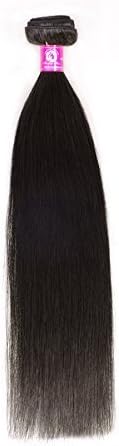 30" Top Quality 6A Brazilian Remy Virgin Hair Weave 100g Straight Human Hair Extension 30 Inch Unprocessed Natural Black Straight Hair (30")