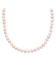 Sterling Silver 5-6mm Pastel Freshwater Cultured Pearl Necklace