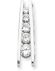 925 Sterling Silver Journey Ladder White CZ Pendant