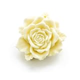 White Rose Flower Pin Brooch and Hair Clips