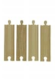 Review   / Wooden Train Railway System - Spare Medium Straight Track x 4 (Compatible with leading wooden rail systems) - Wooden Toy