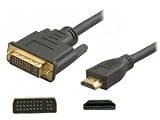 Cordon DVI MALE (DVI-I DUAL LINK 24+5) / HDMI MALE (19 POINTS) - CABLE 1.8M