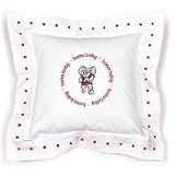 College Sports Team Baby Pillow (White w/multicolor logo) (14H x 14W x 4D)