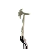 Gothic Horsemans Battle Axe Pewter Pendant on Adjustable Cord Necklace