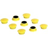 E-Value カラーマグネット 小 直径20mm 9個入 イエロー EMT-09YE