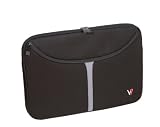 V7 Professional Laptop Sleeve 16-Inch CSP1-9N, Black with Red Accents