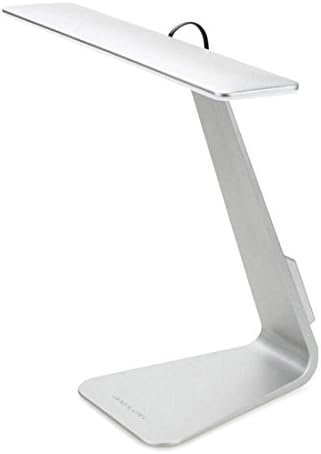 Lafedy LED Desk Light Dimmable Eye Care 3 Brightness Level Reading Light Touch Control Button Adjustable Lamp Cap Lightweight LED Lamp with Rechargeable Battery (Silver)